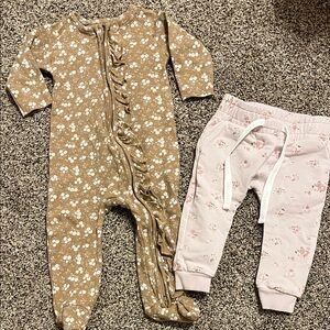 Jamie Kay Footed Pajamas and sweatpants bundle